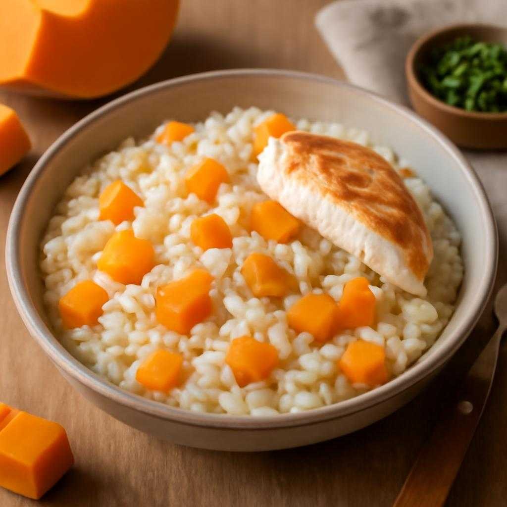 рисовая каша с тыквой и куриным филе